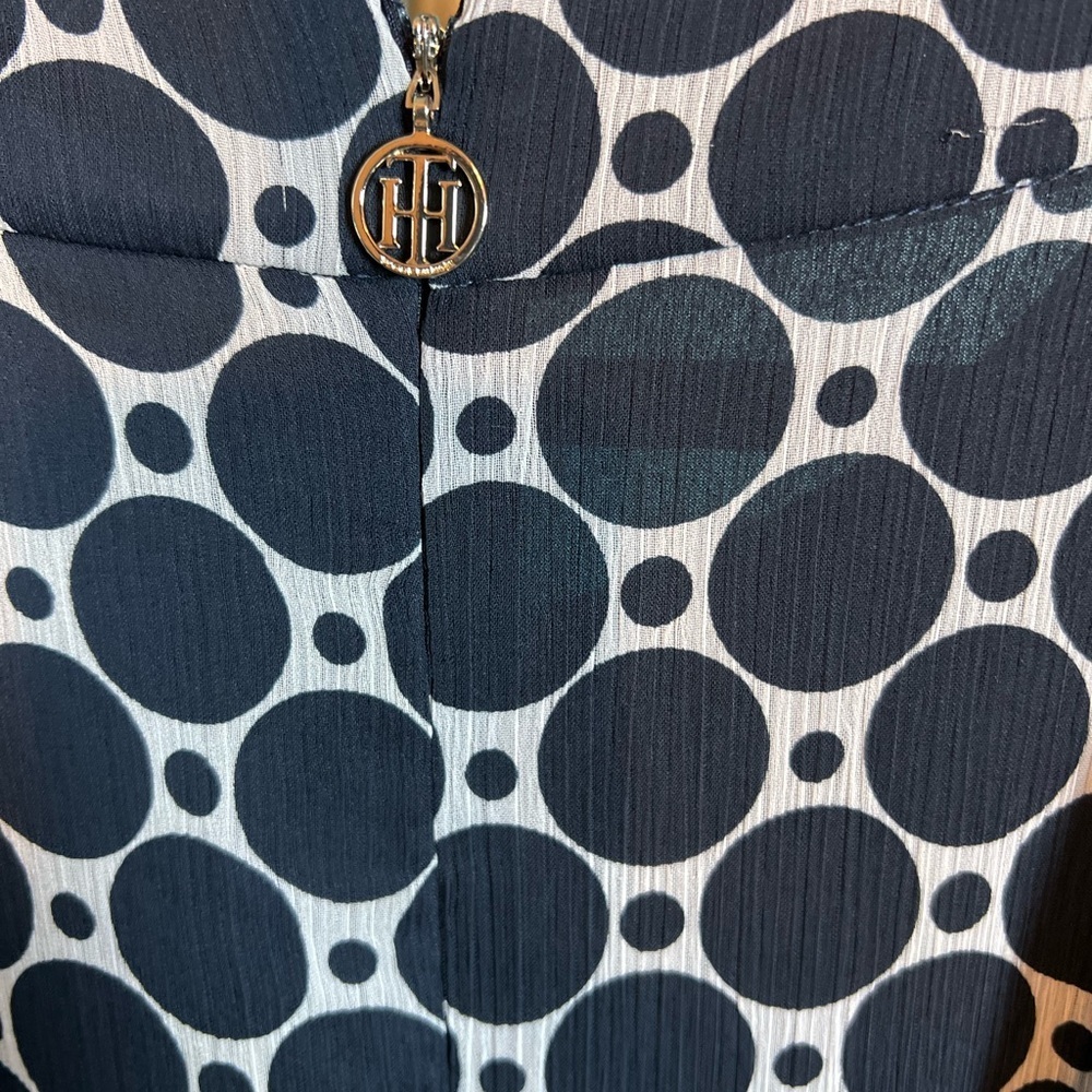 Tommy Hilfiger Navy Blue and White Polka Dot Dress - Picture 6 of 6